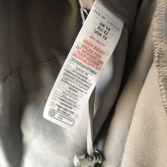 Lightweight Grey Coat New look size 14 - Picture 3 of 4